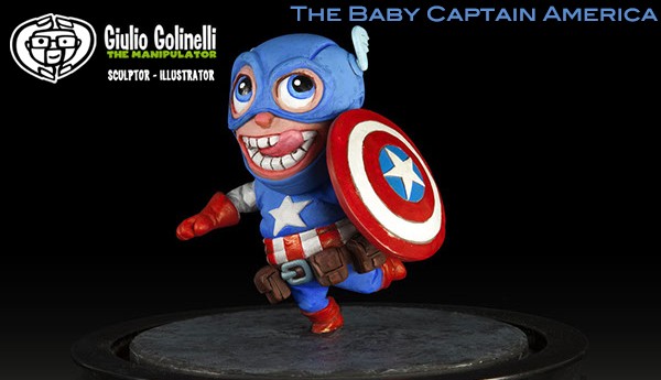 Papier collection Baby Captain America - Galerie d'Art Murciano -  Montpellier