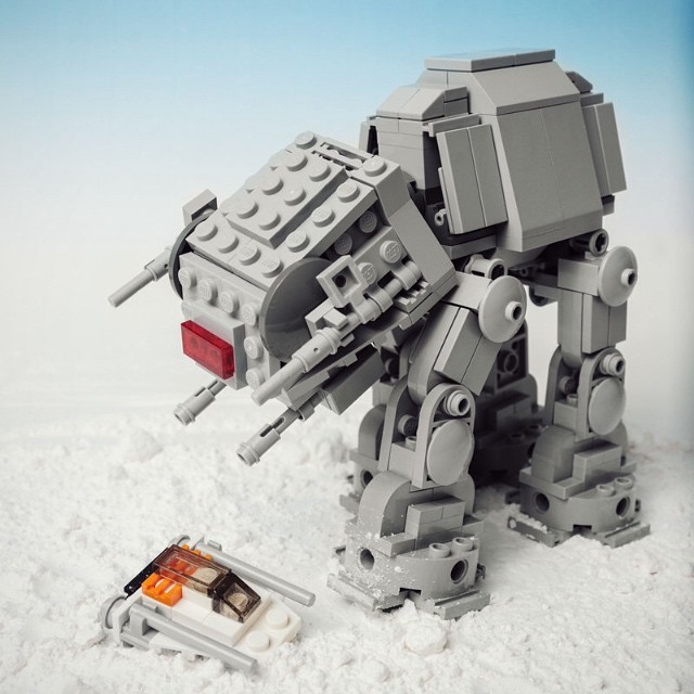 Chibi tiny Lego AT-ATs By Mike Stimpson