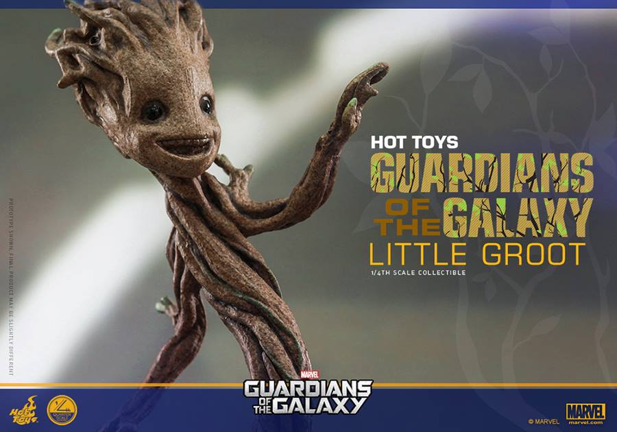 HOT TOYS 1/4 QS004 MARVEL GUARDIANS OF THE GALAXY LITTLE GROOT 12CM TALL FIGURE 