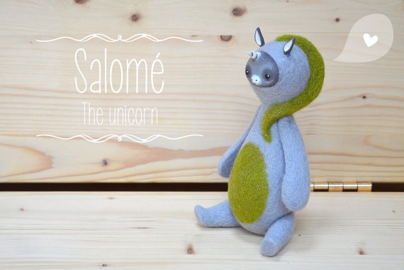 Salomé the unicorn - Designer plush by Monster Pie Toys