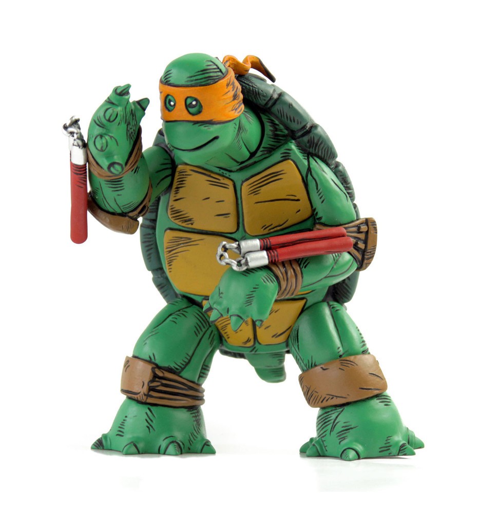 The First Turtle Figure Color Version with Orange Mask Mondo Kevin Eastman Peter Laird