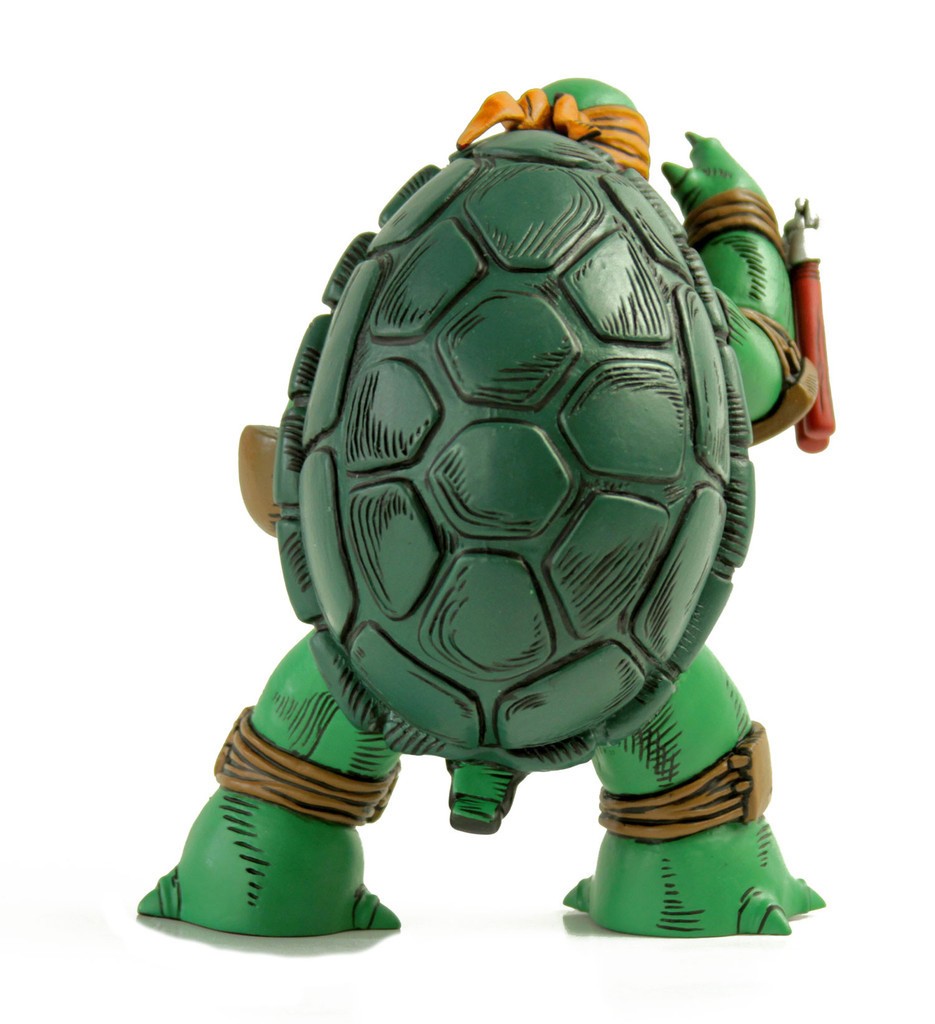 The First Turtle Figure Color Version with Orange Mask Mondo Kevin Eastman Peter Laird back