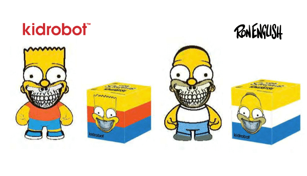 The Simpsons Ron English Grinn Bart 3" Kidrobot Vinyl 