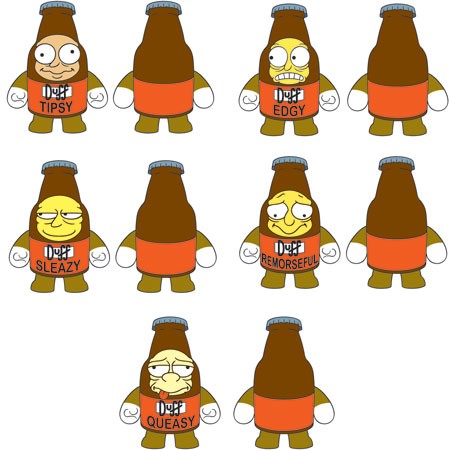 SLEAZY Duff-Simpsons Anniversaire 3" Vinyle Mini Series KidRobot BRAND NEW 