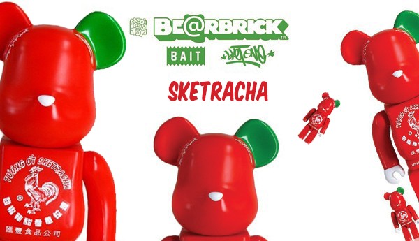 Medicom 400% 100% Bearbrick ~ BAIT x Sriracha Sketracha Be@rbrick 
