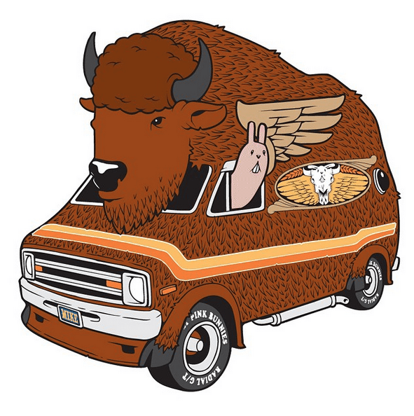The Bison Van By Jeremy Fish x 3DRetro print 2015