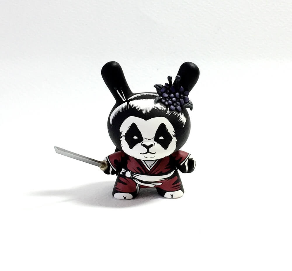 The Seven Panda Samurai custom Series by Jon Paul Kaiser Kidrobot Dunny