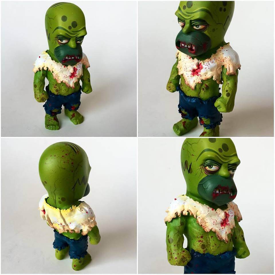 Zombie Hulk Homer By April Elliott x Denver Tilotti