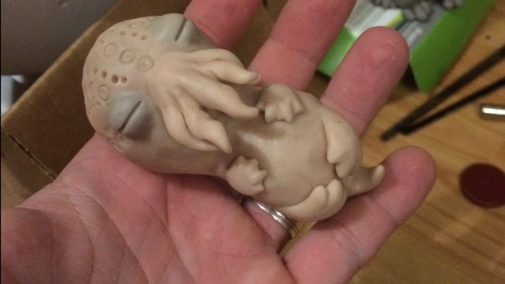 Cthulhu fetus by wire wolf paul devine in hand WIP