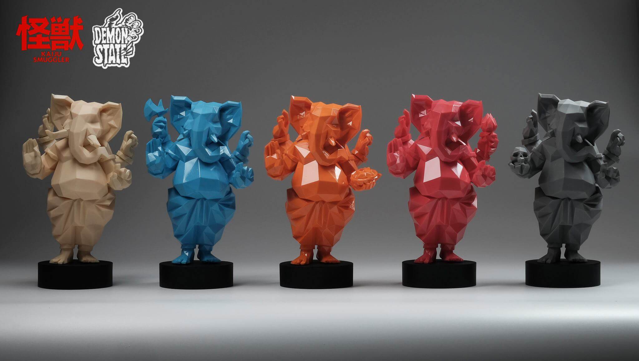 Lowpoly Ganesha By Kaiju Smuggler x Demon State Thailand Toy Expo 2016 2