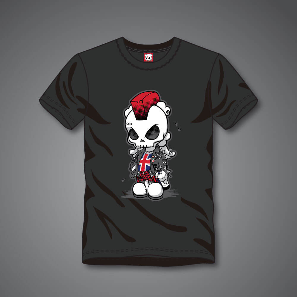 UK Punk Skullhead T-shirt - Mens