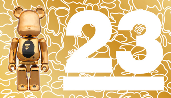 BAPE 23rd Anniversary Metallic Gold Bearbrick - The Toy Chronicle