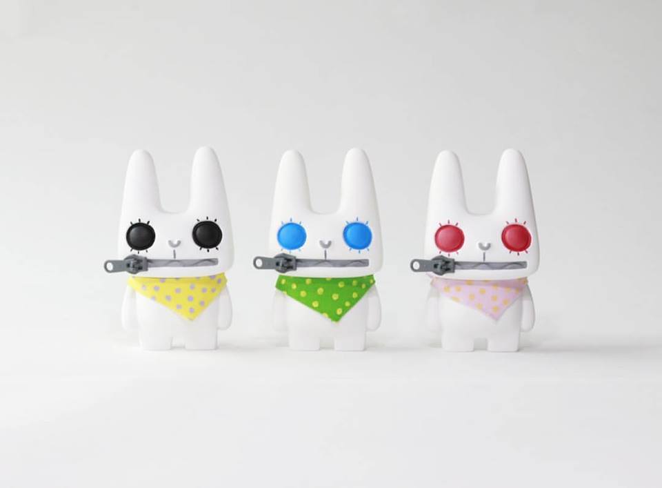 Zipper Rabbit By Eloise Kim White Pin Collective line up
