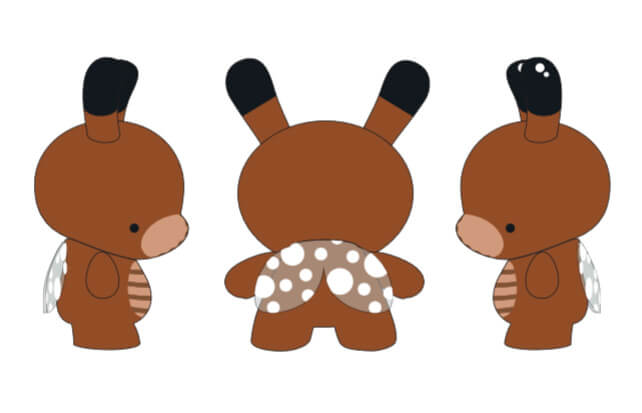 Incognito 5” Dunny By Twelve Dot x Kidrobot wings