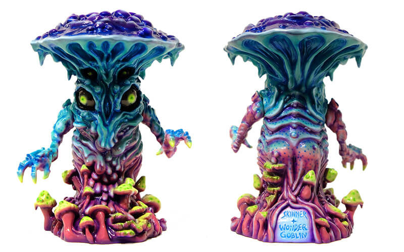 Fungoid Man 1. by Wonder Goblin / Skinner One-off Custom / resin / articulated arms / colour changing paint $500 (AUD)