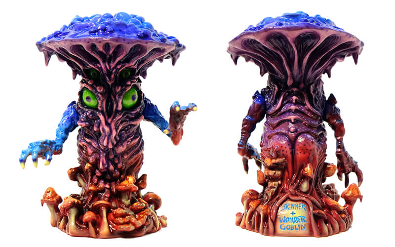 Fungoid Man 2. by Wonder Goblin / Skinner One-off Custom / resin / articulated arms / colour changing paint $500 (AUD)