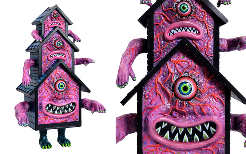 House Hustler by Seymour (Peter Kelk) One-off Hand Sculpted resin with articulated arms / hand painted acrylic / Stands roughly 25cm   $450 (AUD)