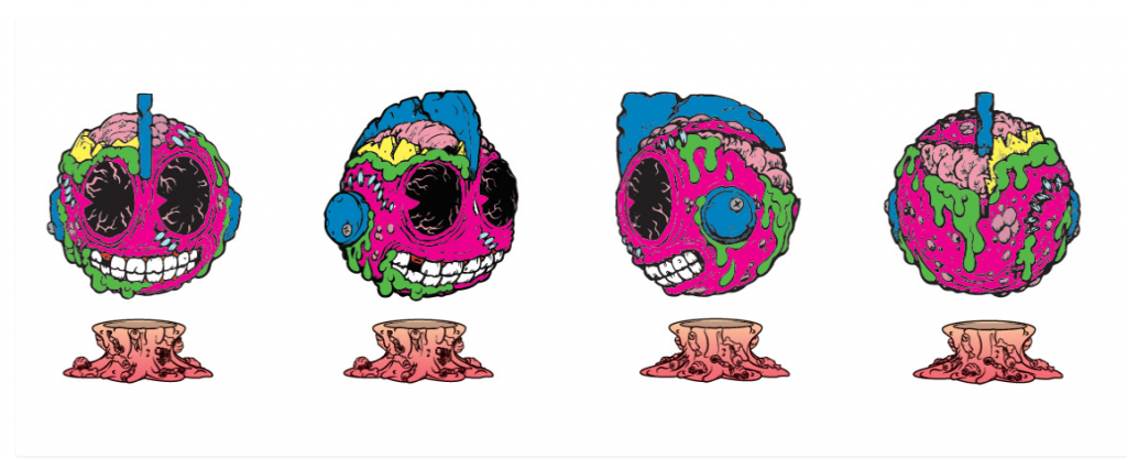 Madballs Medium Vinyl – Bot Head x Kidrobot artwork