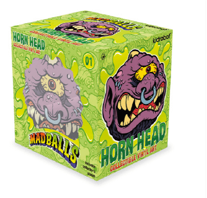 Madballs Medium Vinyl – Horn Head x Kidrobot box art