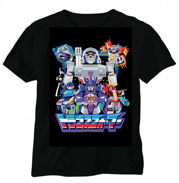 In celebration of the 30th Anniversay of Transformers The Animated Movie, Nice Kicks, Hyperactive Monkey, and Hasbro brings you an officially licensed limited edition t-shirt design. Each purchase of a shirt will include a limited edition print. Price: $30.00