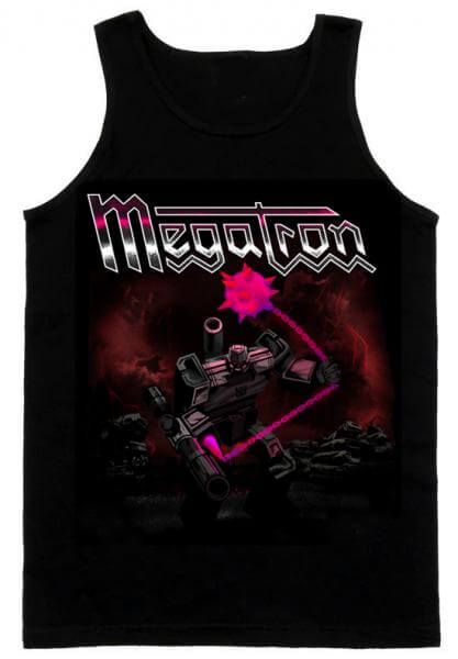 Officially licensed Nice Kicks x Transformers Megatron Tank Top. Art by Brian Butler. This design on tank will only be available at SDCC 2016. Price: $25.00