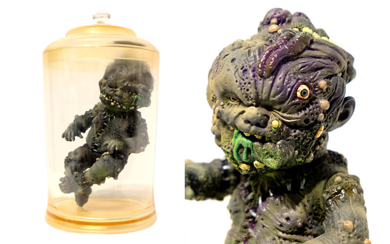 Pickled Curiosity by Miscreation Toys Autopsy Zombie Staple Baby (Miscreation Toys) acrylic jar, painted with Vcolor $635 (AUD)