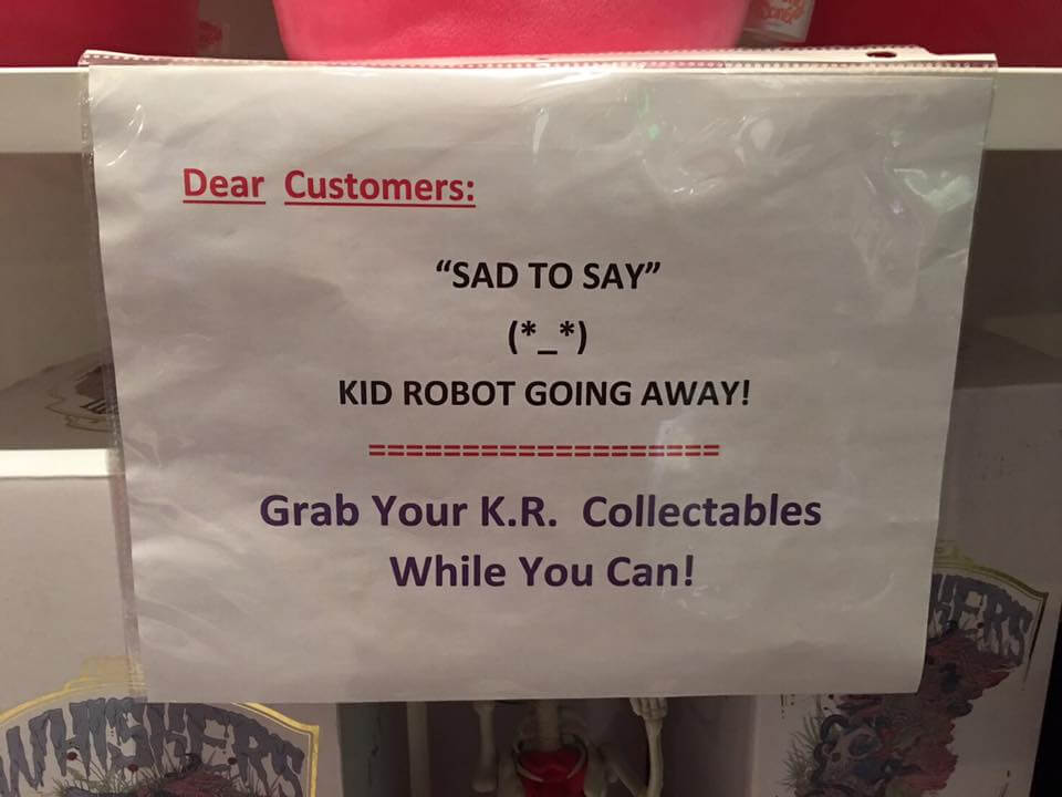 Kidrobot Las Vegas sign spotted.