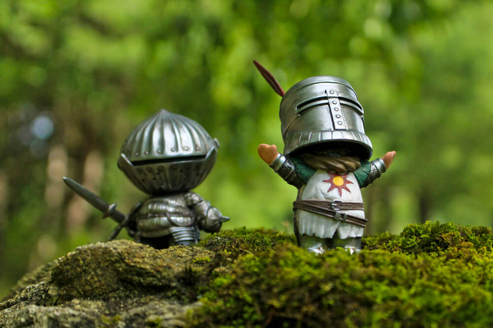 Mini Solaire and Siegmeyer By Fiona Ng Dark Souls figures