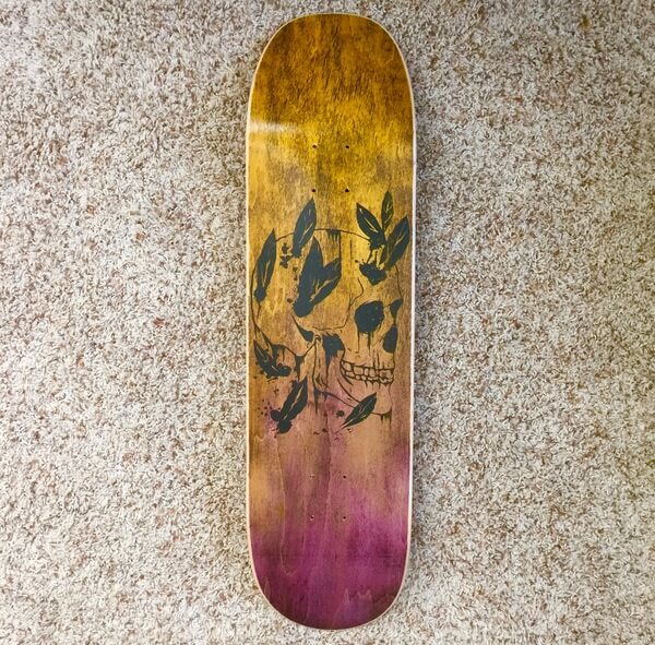 hand-dyedhand-screened-skate-deck