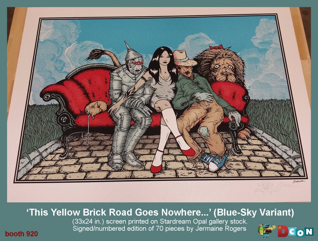 jermaine-rogers-x-designer-con-2016-this-yellow-brick-road-goes-nowhere-blue-sky-variant-art-print