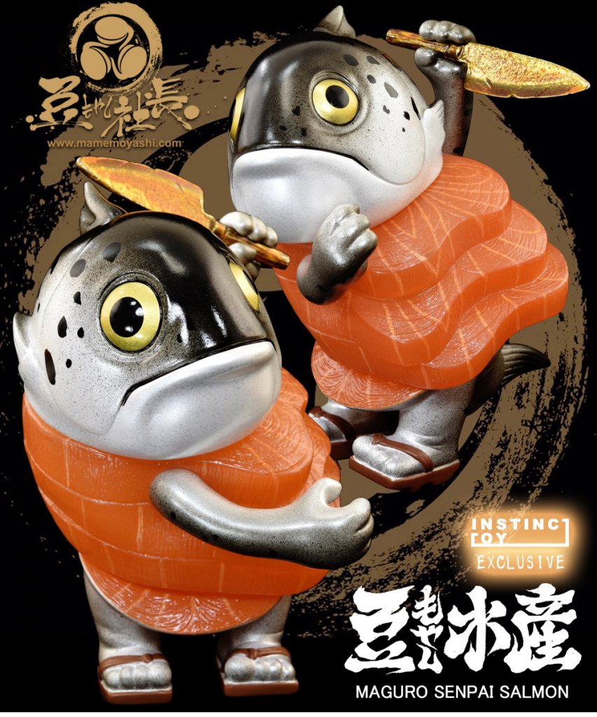 New Mame Moyashi Maguro Senpai Salmon Tuna Pikachu Fish Vinyl Figure Fashion TOY 