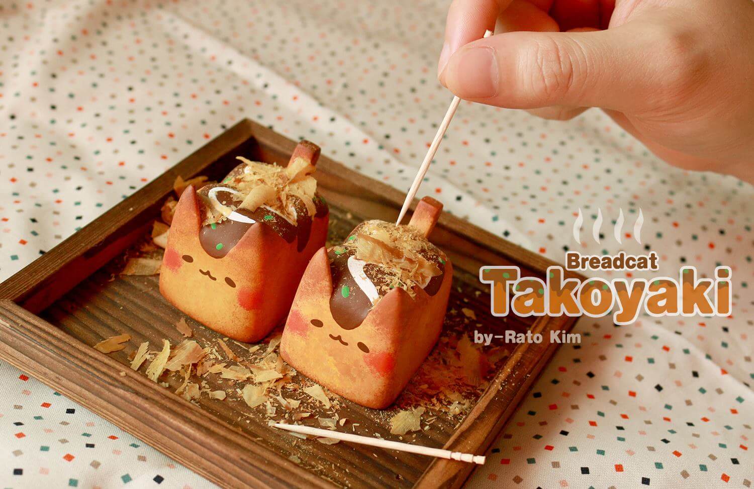 Takoyaki-breadcat-rato-kim