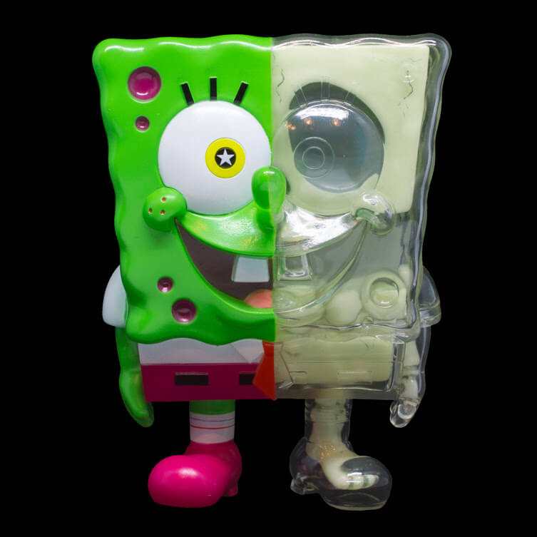 GREEN CLEAR GID SPONGEBOB DX By Secret Base x Toy Art Gallery - The Toy ...