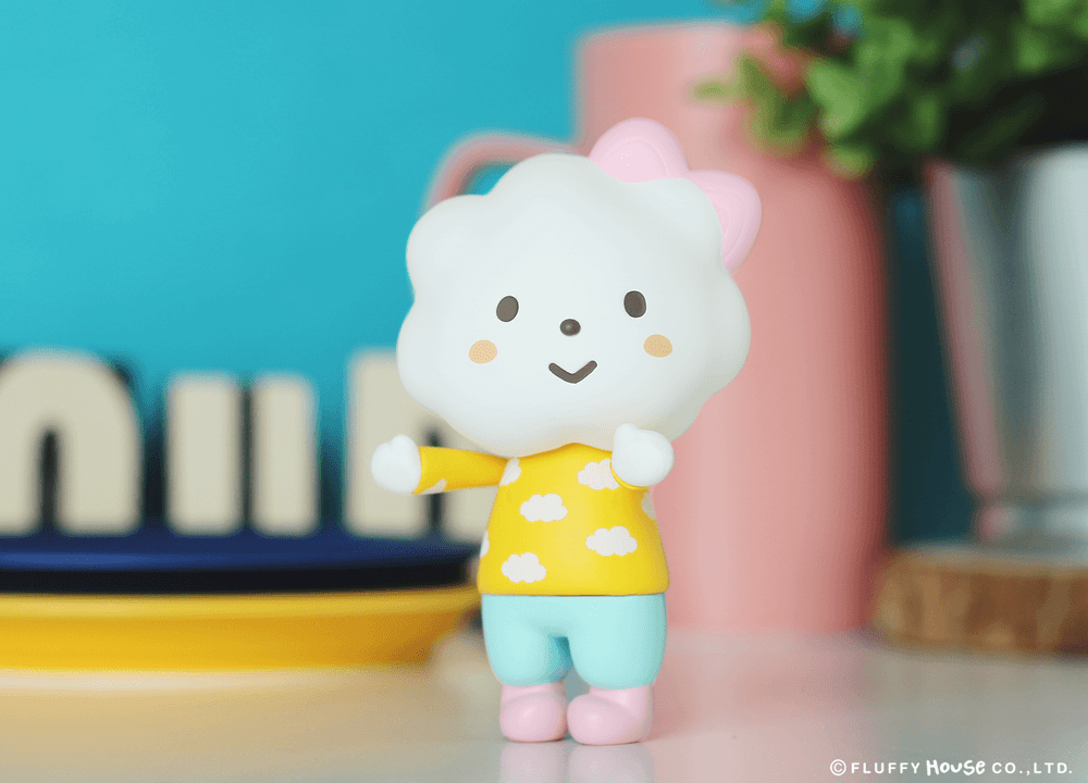 Rainbow Style Cotton Candy Edition Designer Vinyl Toy Figure By Fluffy House 