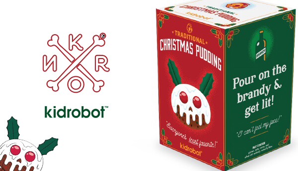 Traditional CHRISTMAS PUDDING NEW in BOX Kidrobot 3" Vinyl Figure Dunny 