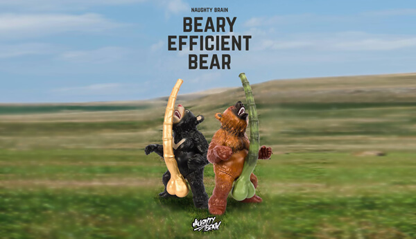 BEARY EFFICIENT BEAR By NAUGHTYBRAIN x Mighty Jaxx TTC