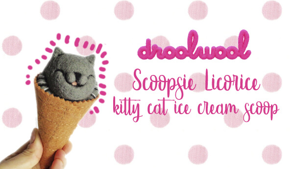 Droolwool Scoopsie Licorice: Kitty Cat Ice Cream Scoop - The Toy Chronicle