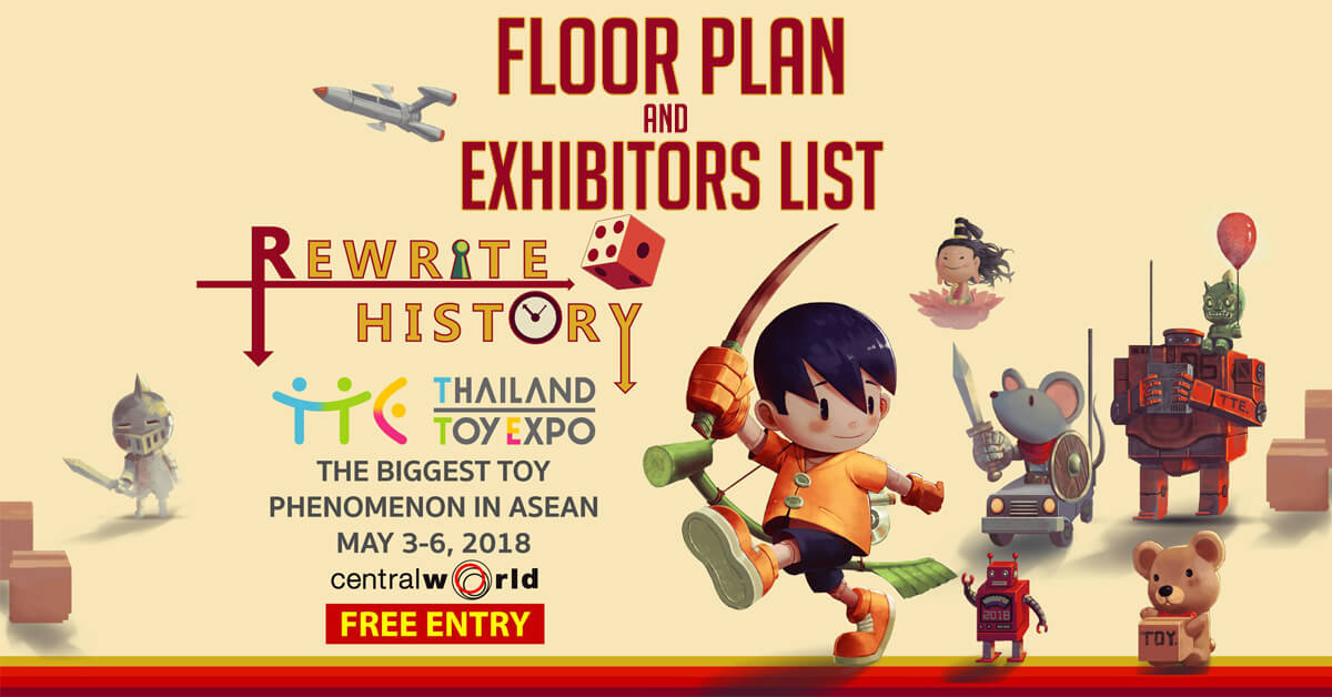 Thailand Toy Expo 2018 Floor Plan and Exhibitors List