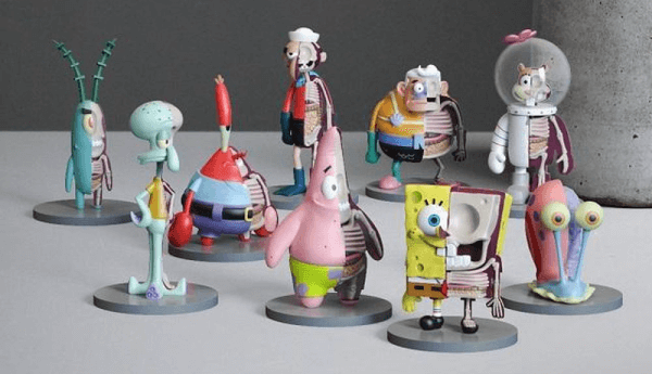 Mighty Jaxx Jason Freeny SpongeBob Barnacle Dissectibles Mini Figure Art Toy New 
