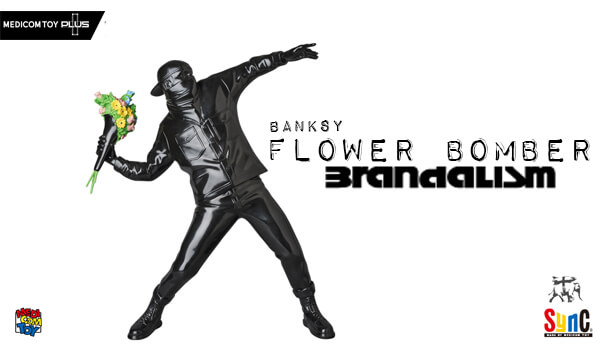 BANKSY FLOWER BOMBER Black Edition by Medicom x Brandalism - The 