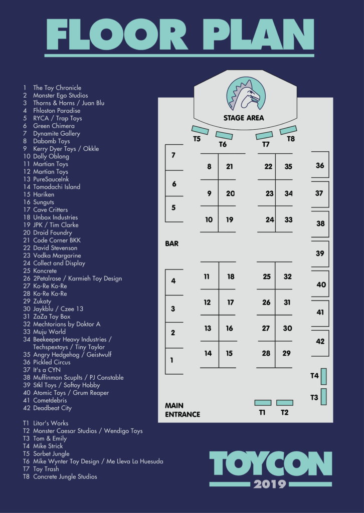 Toycon UK  2019 Floor Plan V2 The Toy Chronicle