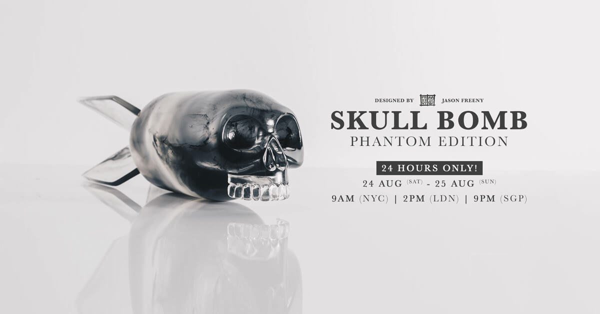 Skull Bomb Phantom Edition by Jason Freeny x Mighty Jaxx