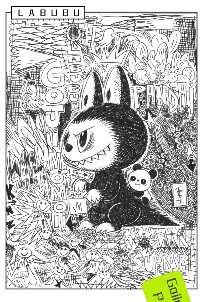 Labubu Gojimomo Panda by Kasing Lung x POP MART - The Toy Chronicle