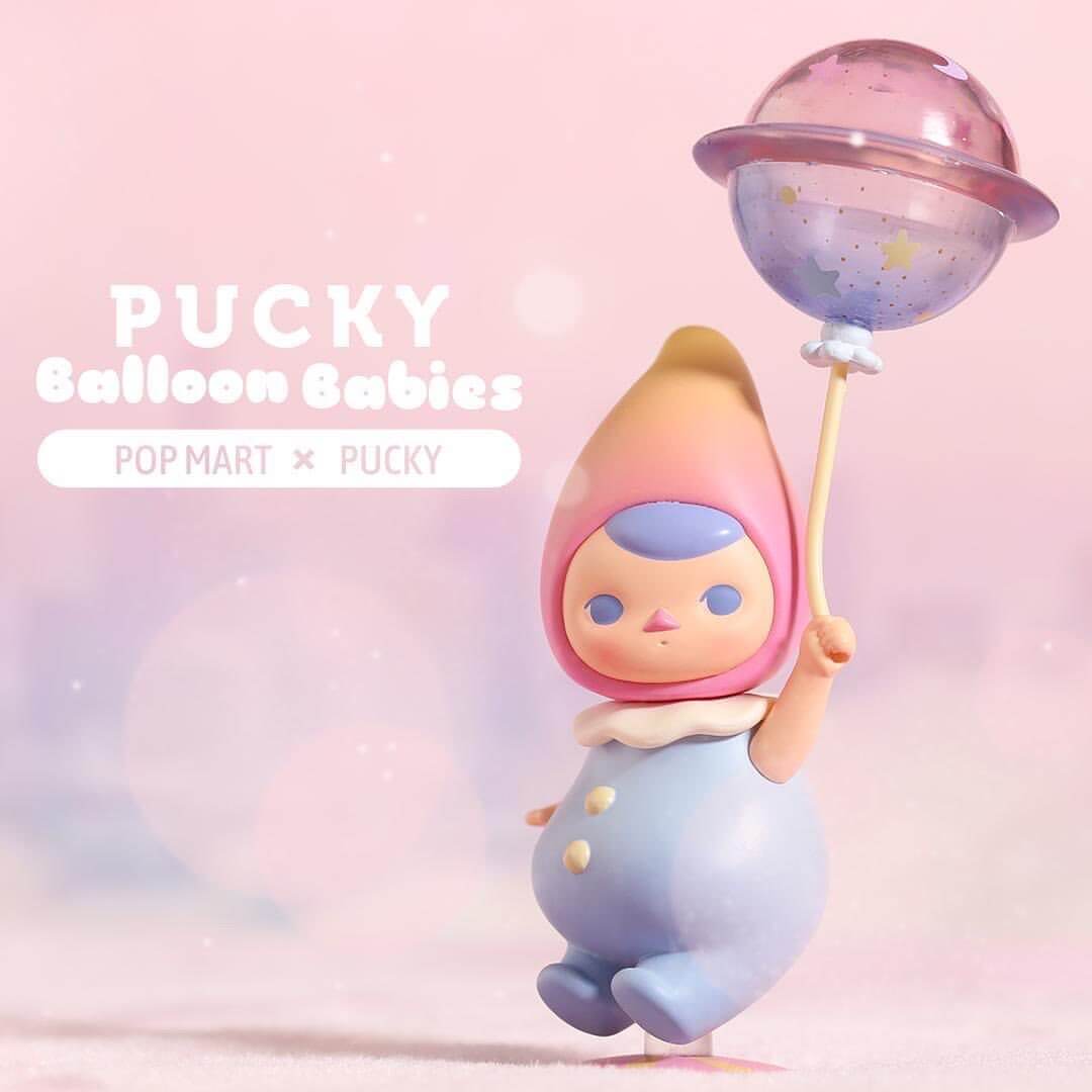 POP MART x PUCKY Balloon Babies Sunny Doll Mini Figure Designer Art Toy Figurine 