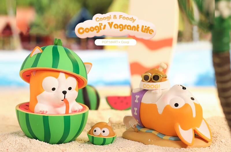 Pop Mart Coogi & Foody Coogi's Vagrant Life Mini Figure Go Swimming