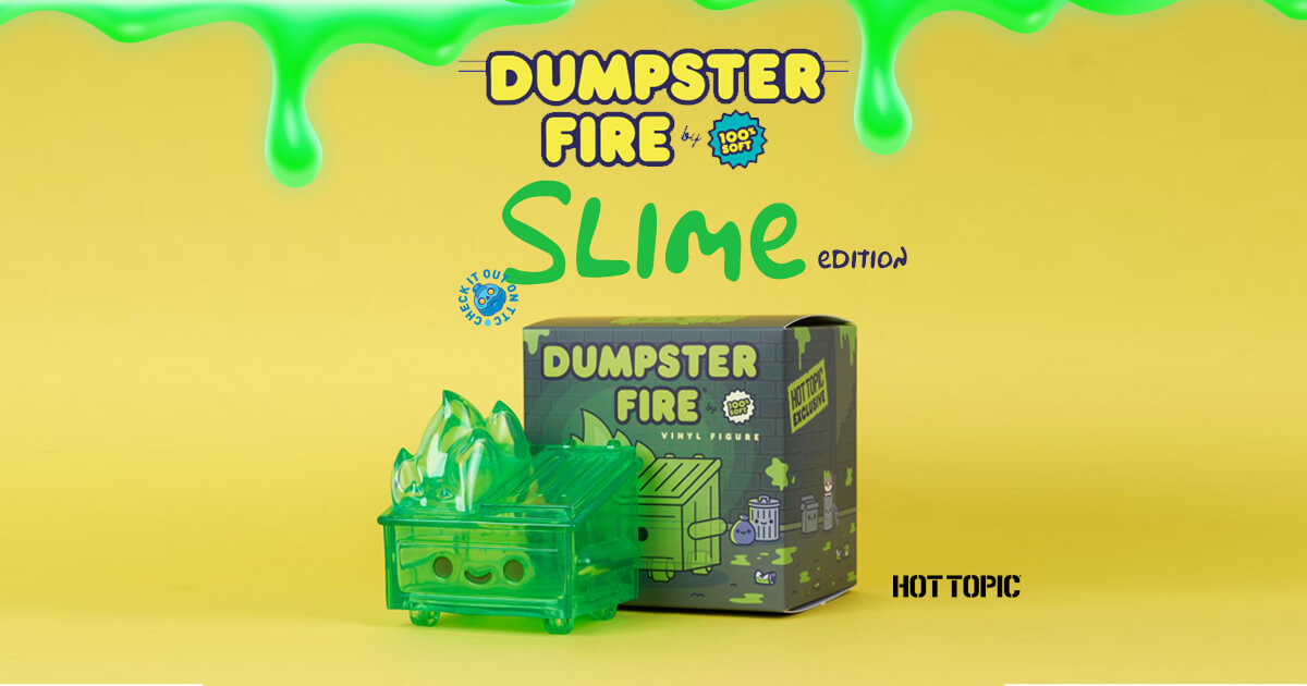 100 % Soft Dumpster Fire Slime Vinyl Figure Hot Topic Exclusive Limited 504 Pcs 