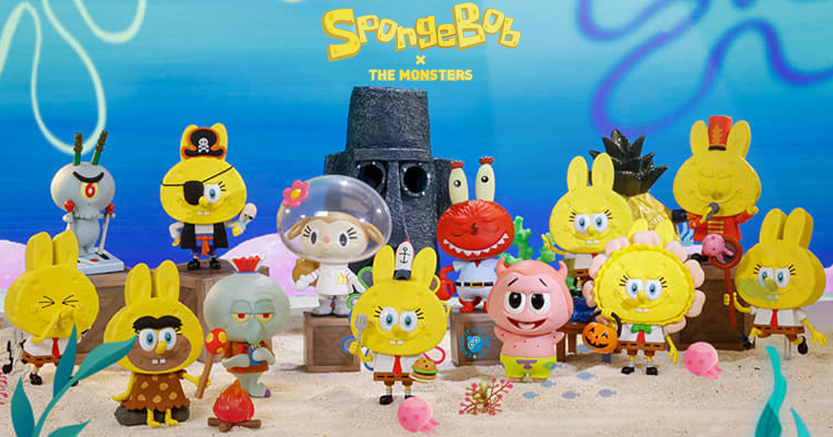 POP MART SpongeBob Labubu The Monsters Blind Box series by Kasing 