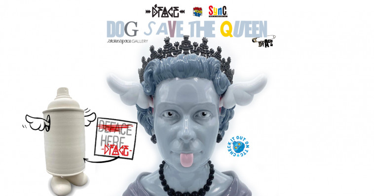 D*FACE x MEDICOM Dog Save The Queen at A Right Royal 