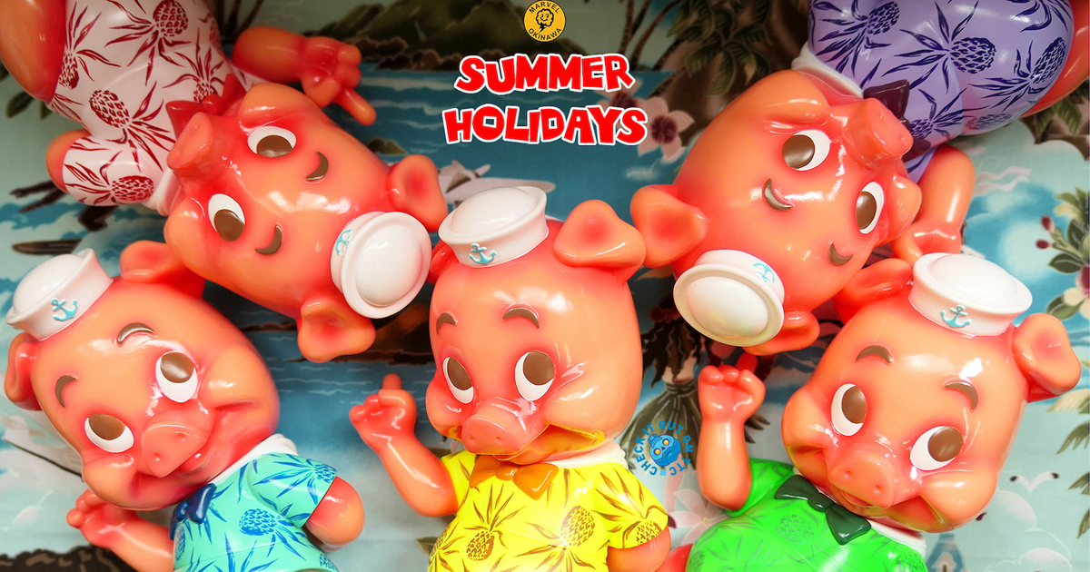 Piggums Summer Holiday Edition and More by Marvel Okinawa x Kozik