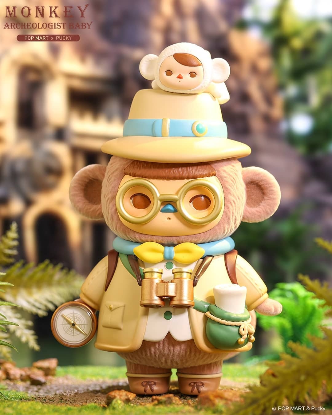 Monkey Archeologist Baby Figurine, Pop Mart Pucky